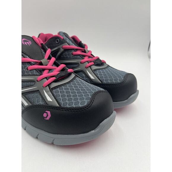 NEW Wolverine JETSTREAM Women's Work Shoe Grey Pink US Size 9.5M NIB - Picture 2 of 11